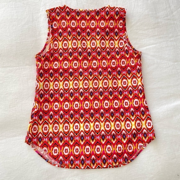 Jude Connally Ali Top in Colorful Patterned Nylon Spandex Stretch Fabric, Small - Picture 3 of 8